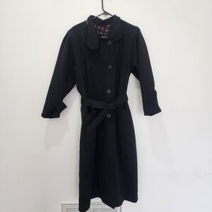 Tempo Europa London Fog Wool Belted Winter Coat size 6 petites